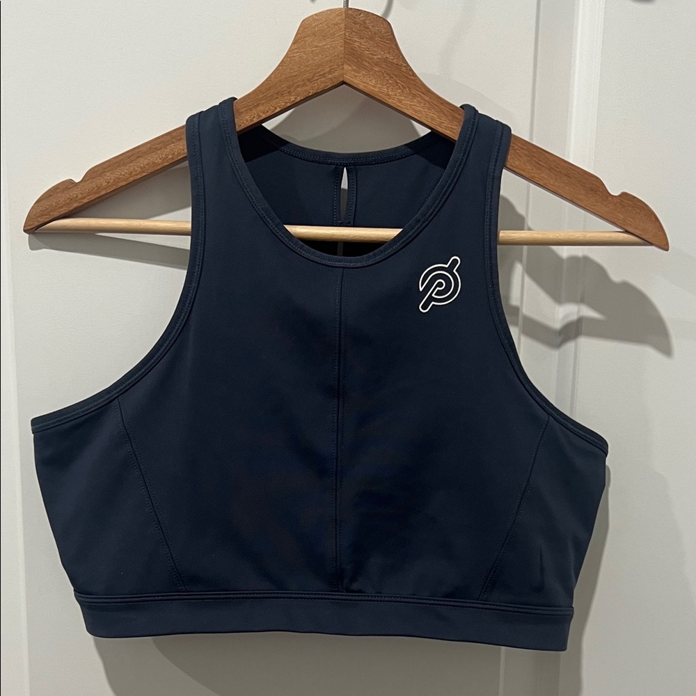 Peloton High-Neck‎ Sports Bra in Navy Blue Size Large